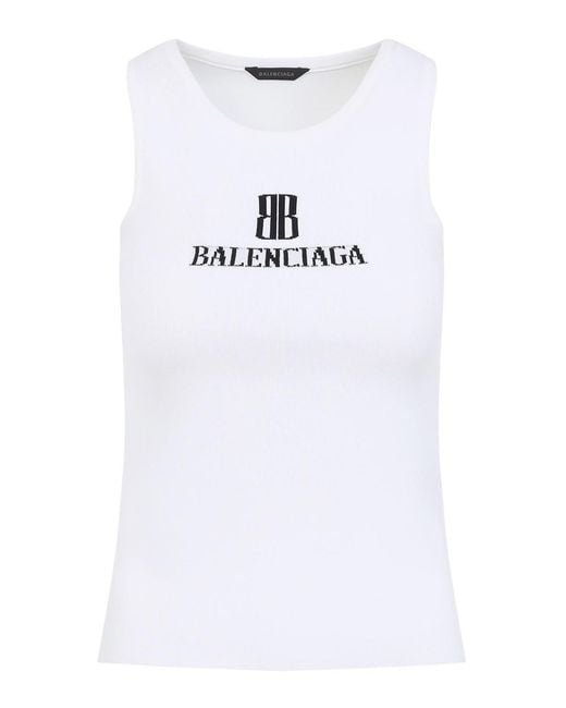 Balenciaga White Tank Top