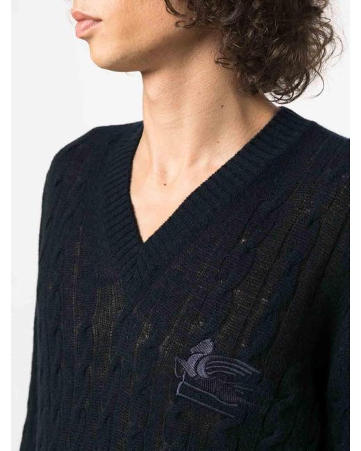 Etro Blue Sweater for men