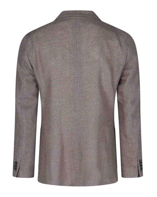 Tagliatore Gray Double -Breasted Blazer for men