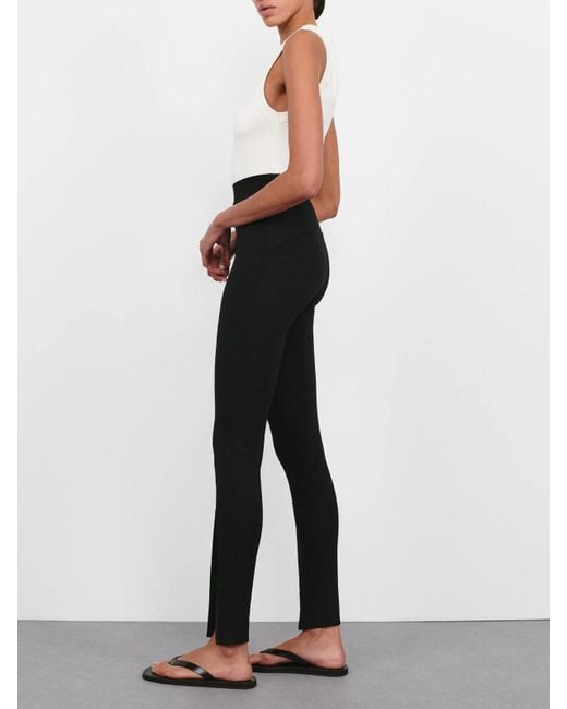 Wardrobe NYC Blue Opaque Front Zip Legging