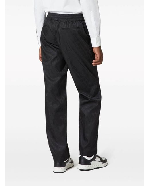 Valentino Garavani Blue Toile Iconographe Nylon Trousers for men