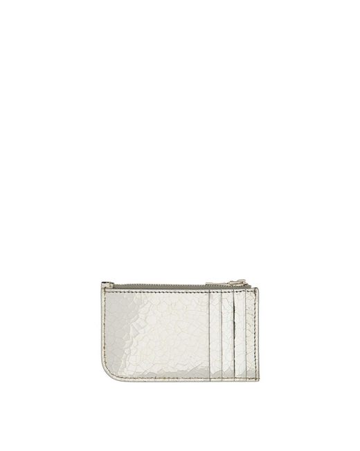 McQueen White Card Holder With Logo