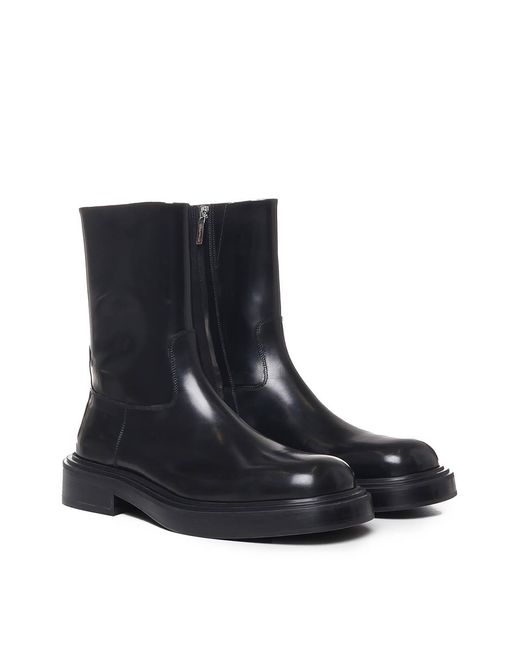 Ferragamo Blue Calfskin Boot for men