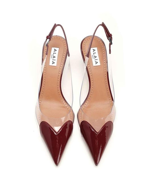 Alaïa Pink Le Cur Patent Leather Slingback