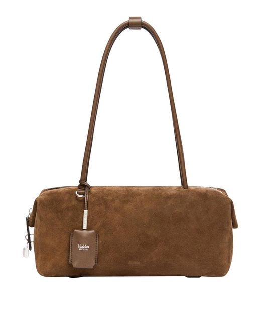Max Mara Brown Holdallsl Chocolate Bag