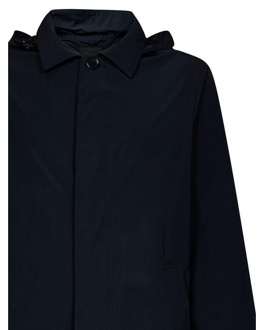 Aspesi Blue Colored Opaque Stretch Nylon Ra for men