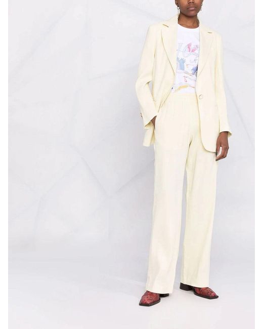 Golden Goose Deluxe Brand White Brittany Wide-Leg Trousers