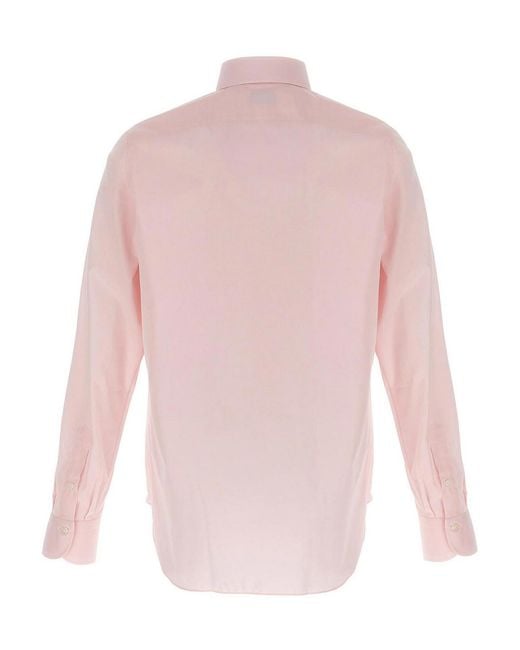 Finamore 1925 Pink Napoli Shirt for men