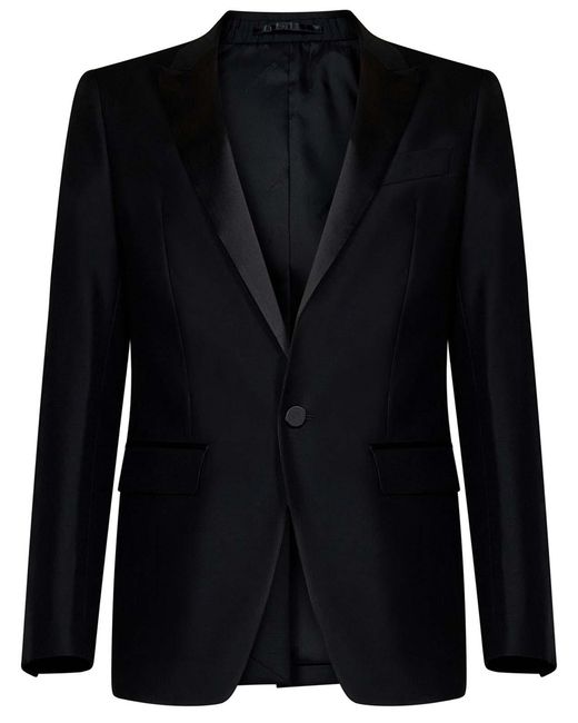 DSquared² Black Virgin Wool And Silk Tuxedo Suit for men