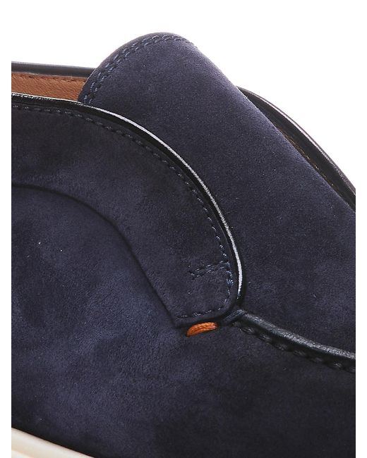 Santoni Blue Lace-Up Shoes for men