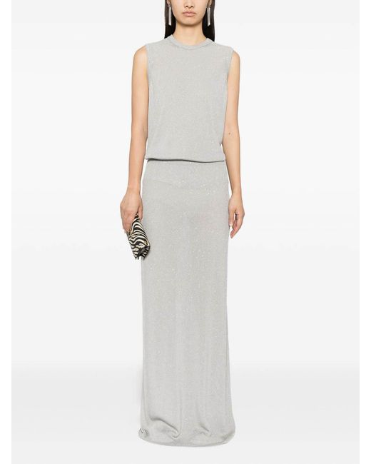 Tom Ford White Embellished Maxi Skirt