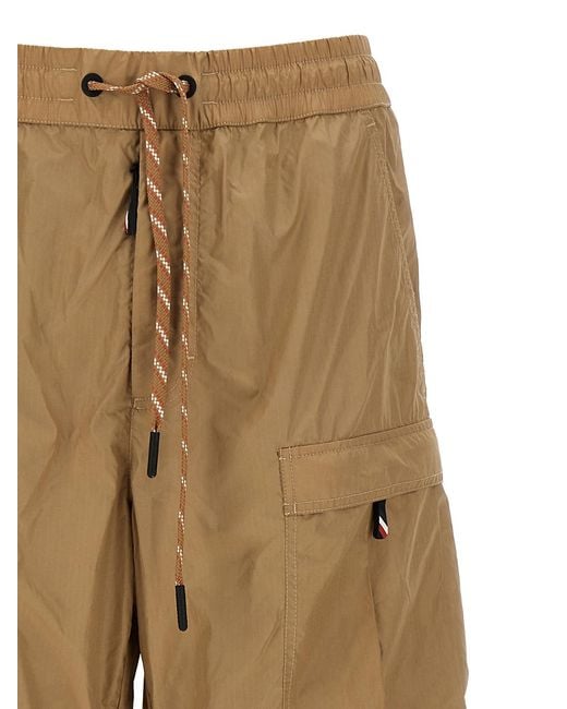 Moncler Brown Nylon Cargo Pants for men