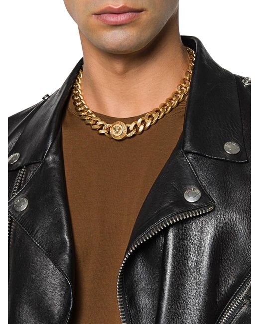 Versace Metallic Necklaces for men