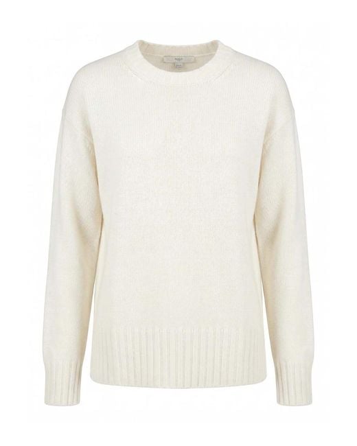 Malo White Round Neck Sweater