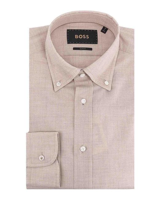 Boss Pink Cotton Shirt for men