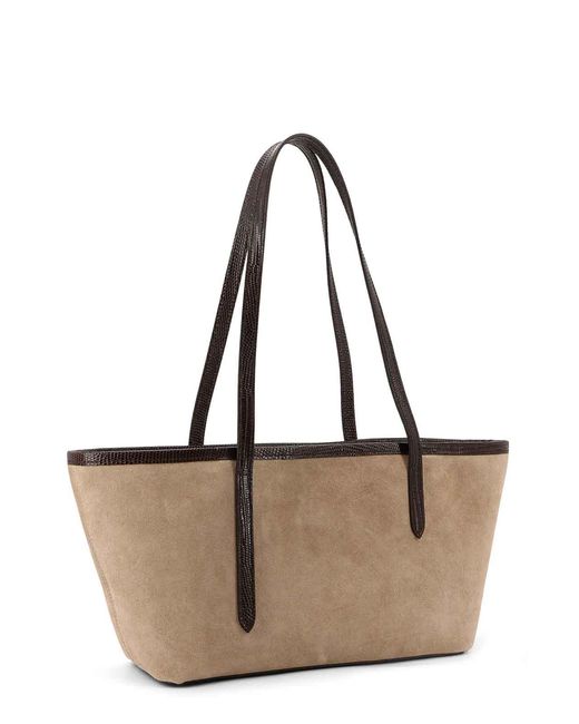 Atp Atelier White Gaiba Suede Shoulder Bag