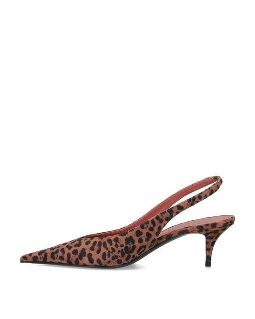 AMINA MUADDI Brown 55Mm Anok Slingback Pumps