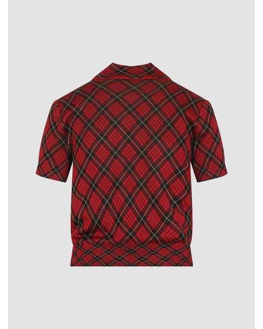 McQueen Red Microcheck Polo