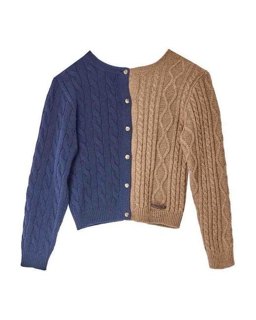Moschino Blue Cardigan Inverso