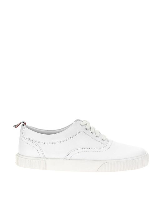 Thom Browne White Heritage Sneakers for men