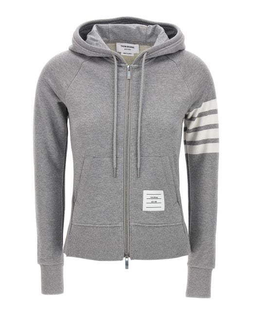 Thom Browne Gray Logo Hoodie