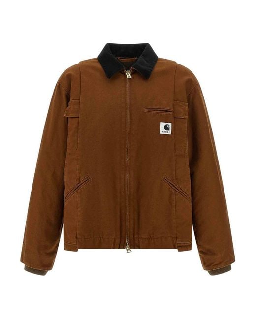 Sacai Brown X Carhartt Wip Capsule Jacket for men