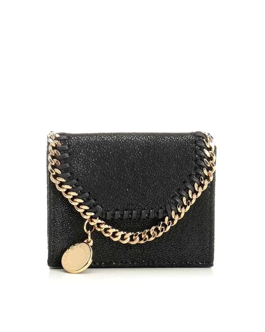 Stella McCartney Black Falabella Trifold Wallet