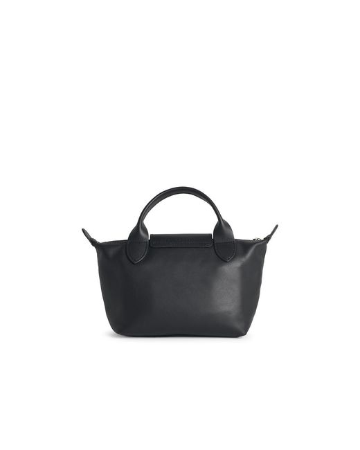 Longchamp Black Bag With Leather Handle