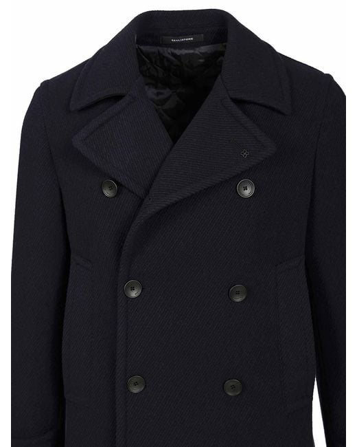 Tagliatore Blue Double-Breasted Jacket for men
