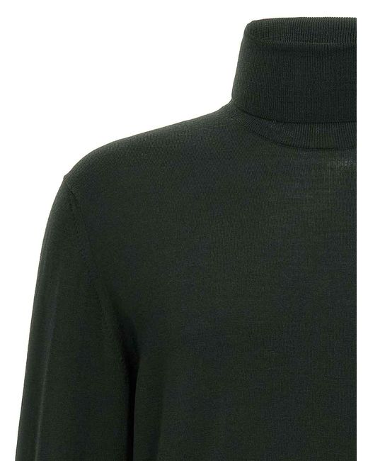 Zanone Green Wool Turtleneck Sweater for men