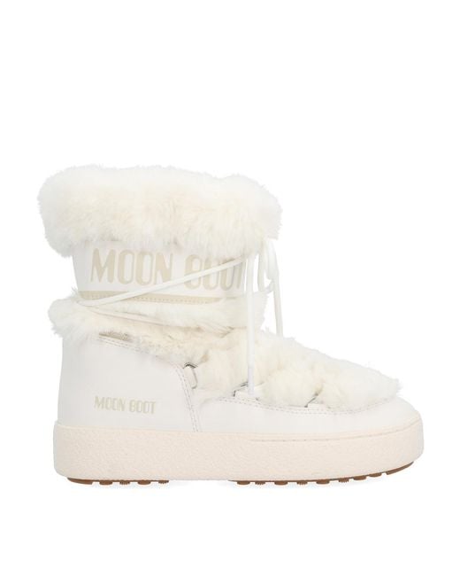 Moon Boot White Boot Ltrack Low Faux Fur