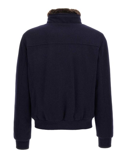 Moorer Blue Bellati Bomber Jacket for men