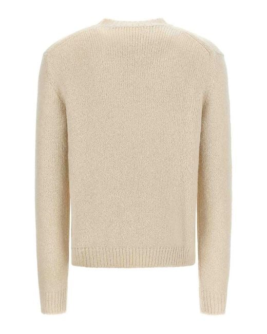Jil Sander Natural Alpaca Wool Sweater for men