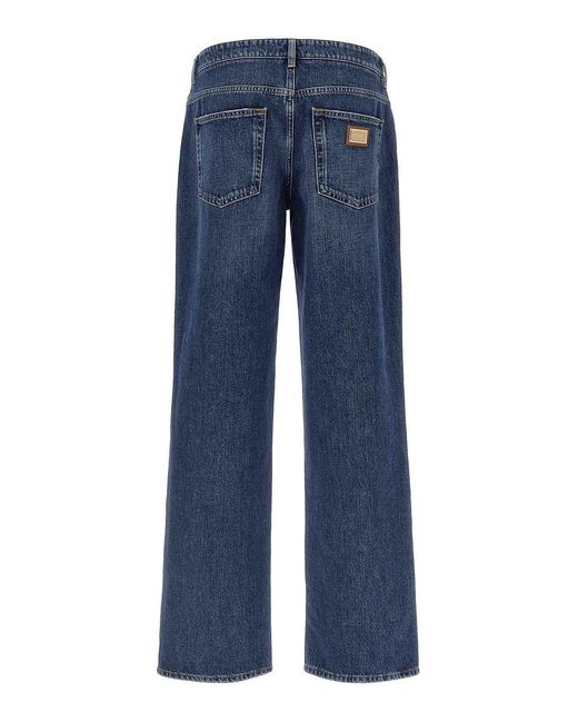 Dolce & Gabbana Blue Wide Leg Jeans