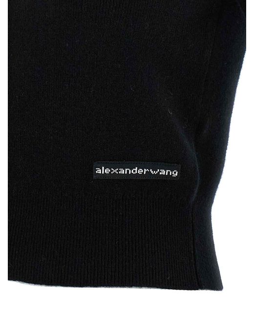 T By Alexander Wang Black Polo Cardigan
