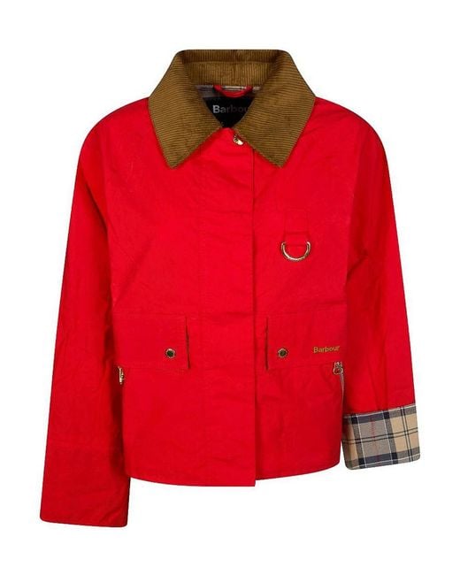 Barbour Red Mackworth D-Ring Jacket