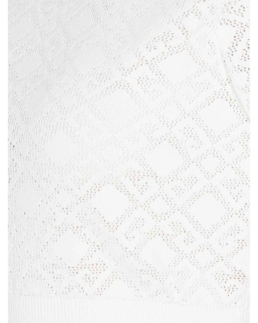 Givenchy White Cropped Monogram Top