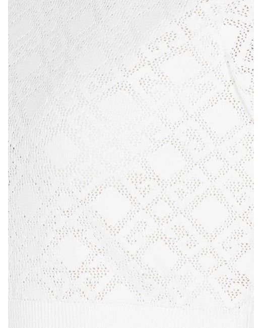Givenchy White Cropped Monogram Top