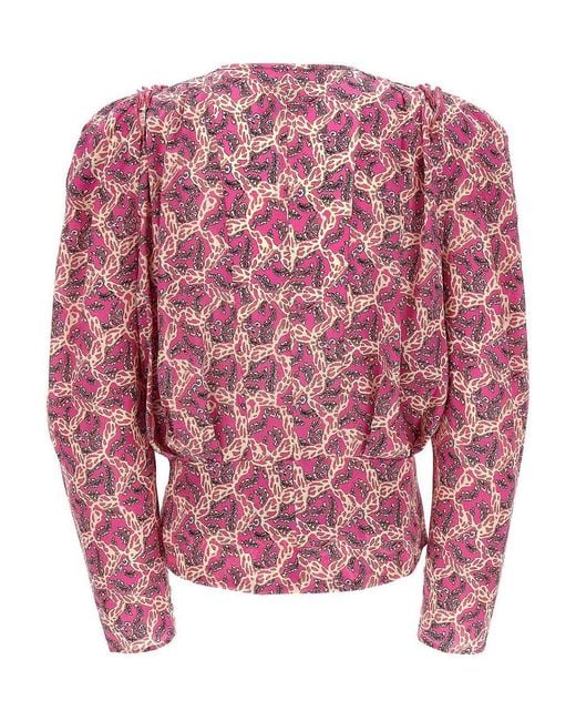 Isabel Marant Red Zagra Blouse