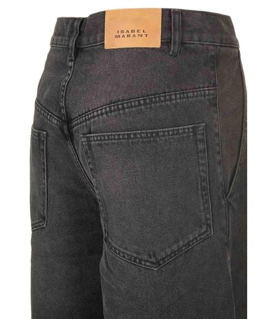 Isabel Marant Black Solene Workwear Jeans
