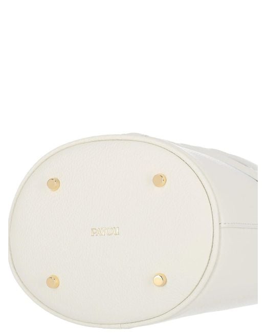 Patou White Small Bucket Bag