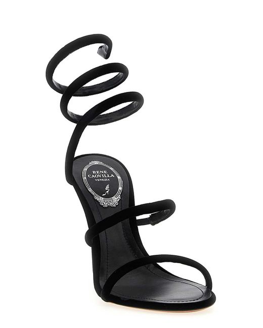 Rene Caovilla Black Cleo Sandals