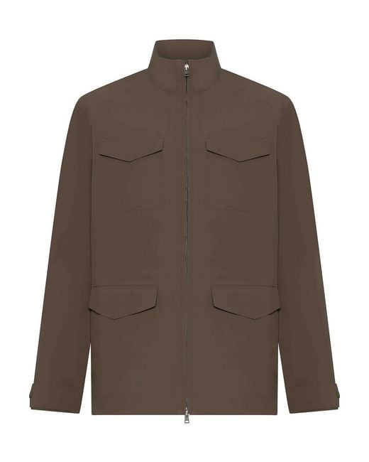 Herno Green Lightweight High-Necked Jacket for men