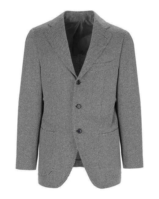 Cesare Attolini Gray Blazer Monopetto for men