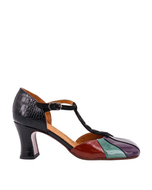 Chie Mihara Brown Multicolor Leather Sandals