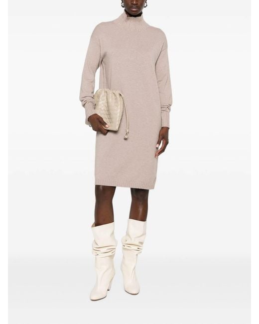 Fabiana Filippi Natural Bead-Embellished Midi Dress
