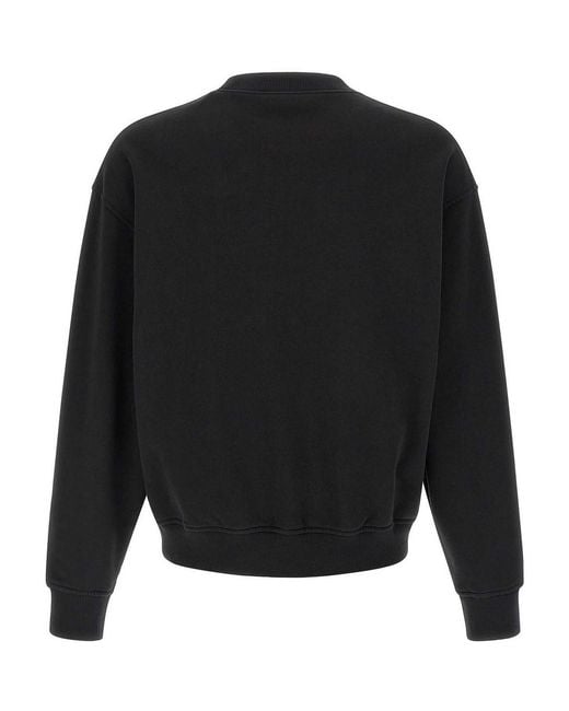 Palm Angels Black Neck Logo Sweatshirt for men