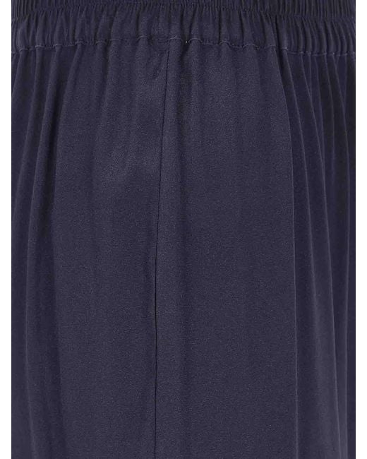 Rossopuro Blue Long Silk Trousers