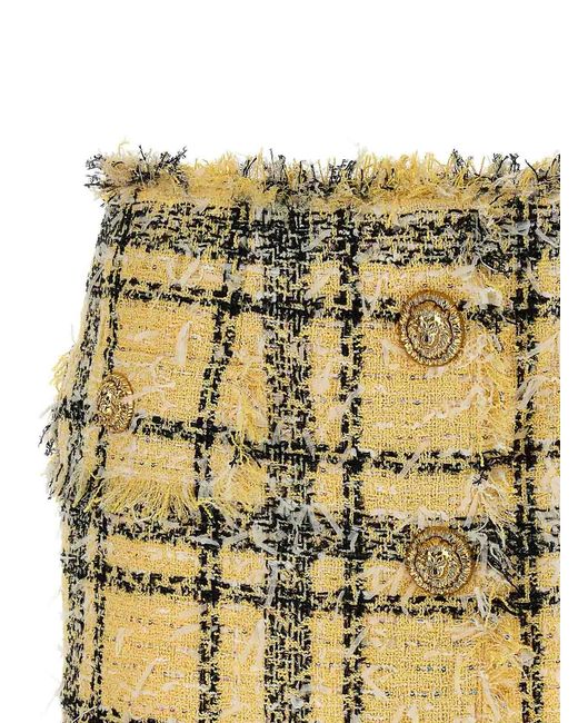 Balmain Metallic Lurex Tweed Skirt