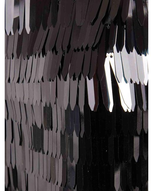 Self-Portrait Black Sequin Top
